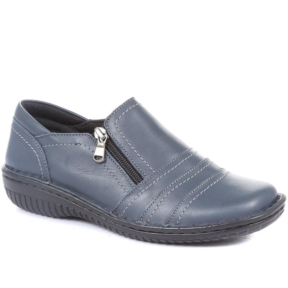 Leather Slip On Shoes for Women - HAK23014 / 308 135 - Image 2