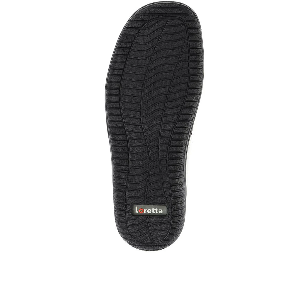 Leather Slip On Shoes - HAK32019 / 319 116 - Black - Image 4