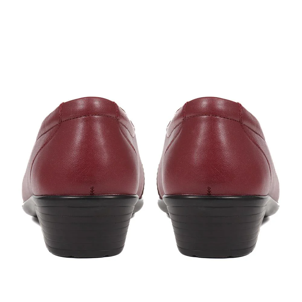 Leather Slip On Shoes - KEMP1800 / 145 950 - Burgundy - Image 3