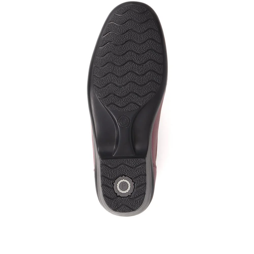 Leather Slip On Shoes - KEMP1800 / 145 950 - Burgundy - Image 4