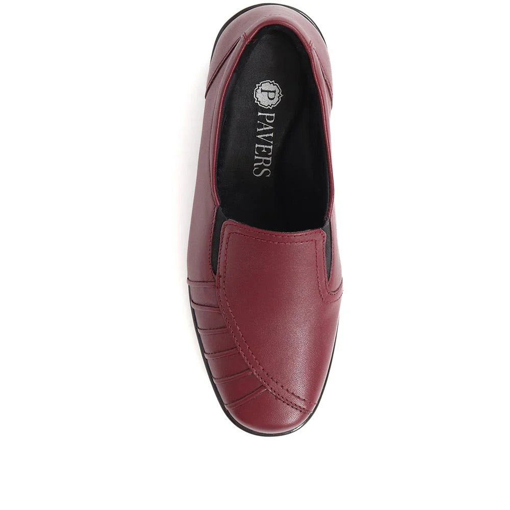 Leather Slip On Shoes - KEMP1800 / 145 950 - Burgundy - Image 5
