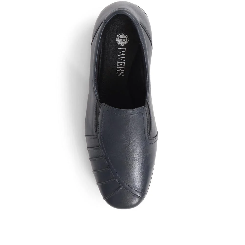 Leather Slip On Shoes - KEMP1800 / 145 950 - Navy - Image 4