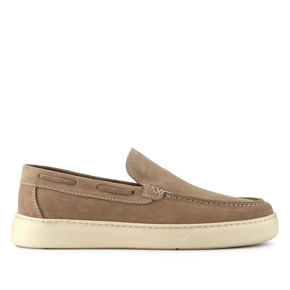 Leather Slip-On Shoes - OZIL41001 / 327 134 - Beige - Image 2