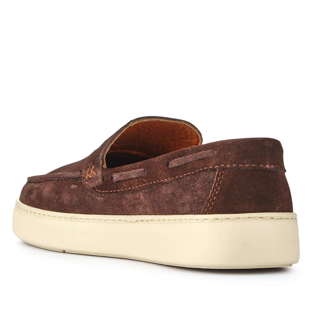 Leather Slip-On Shoes - OZIL41001 / 327 134 - Brown - Image 3