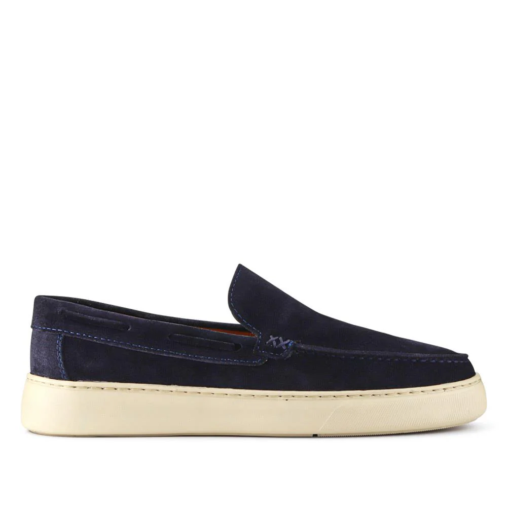 Leather Slip-On Shoes - OZIL41001 / 327 134 - Navy - Image 2