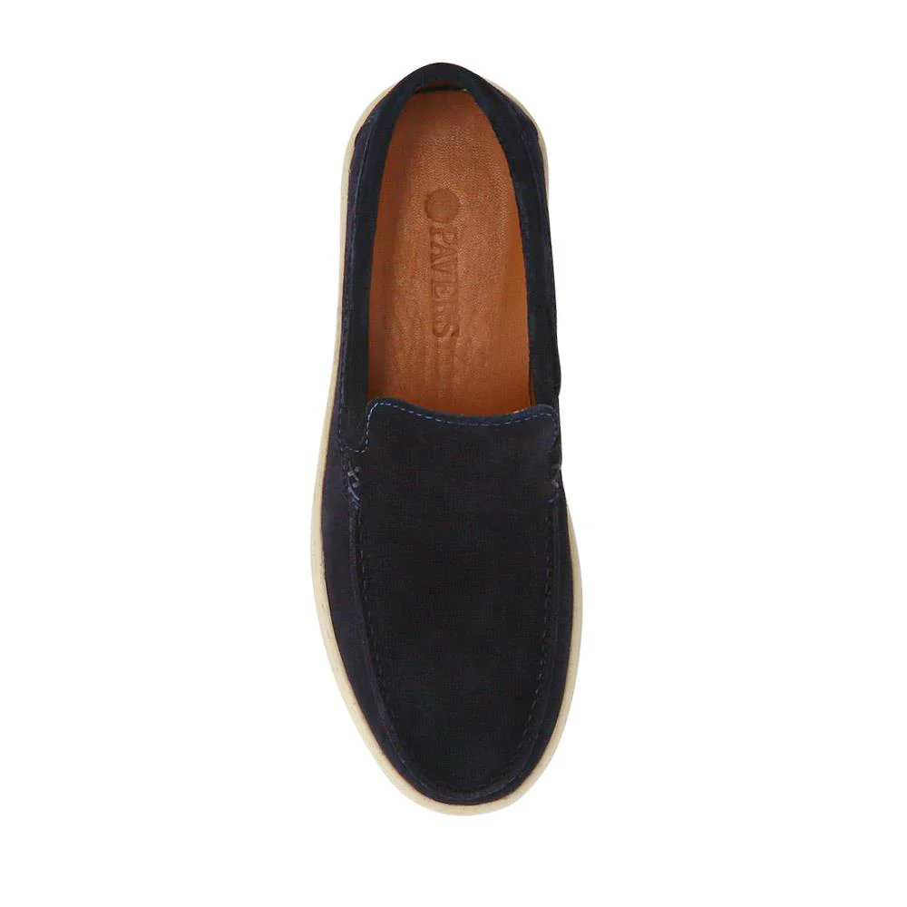 Leather Slip-On Shoes - OZIL41001 / 327 134 - Navy - Image 4