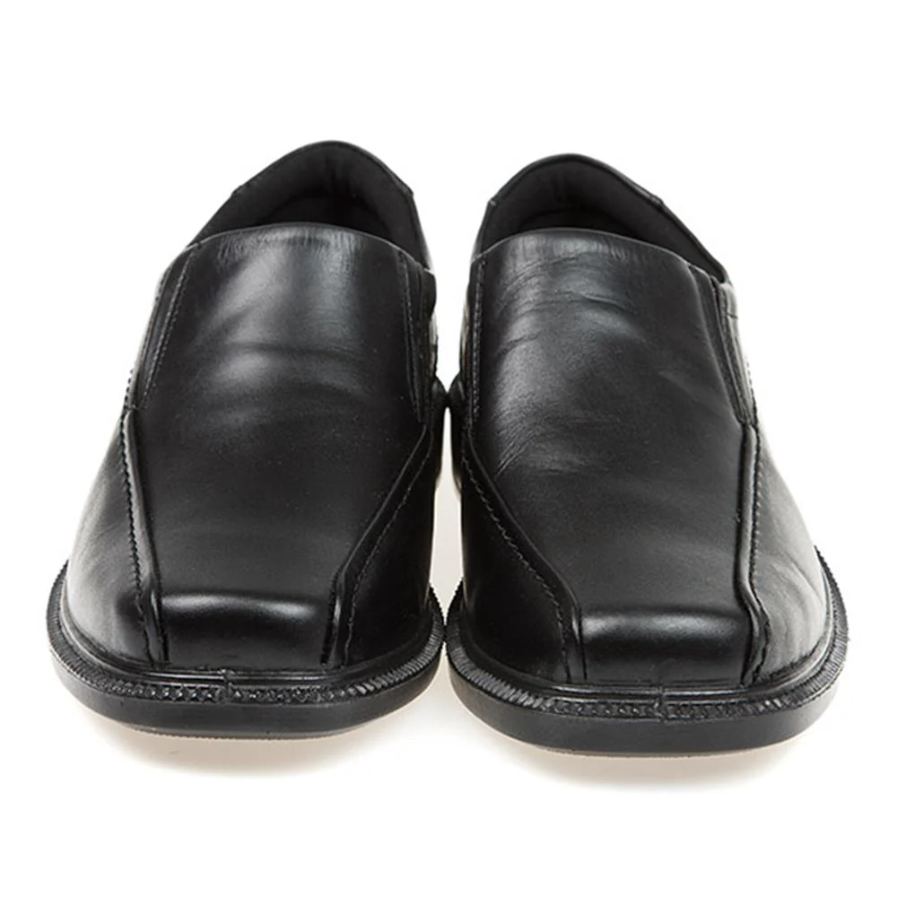 Leather Slip On Shoes - RAJ1601 / 124 914 - Black - Image 5