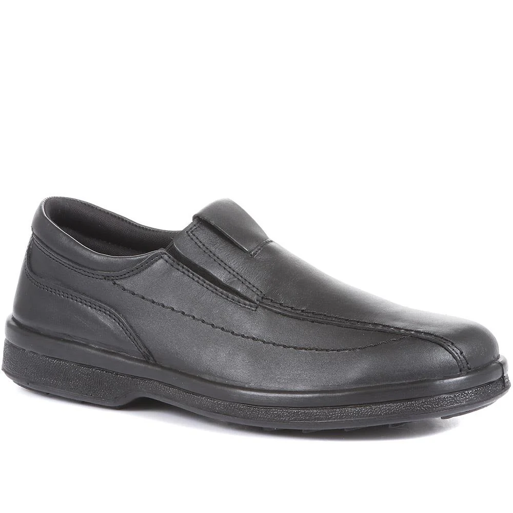 Leather Slip On Shoes - RAJ1801 / 145 886