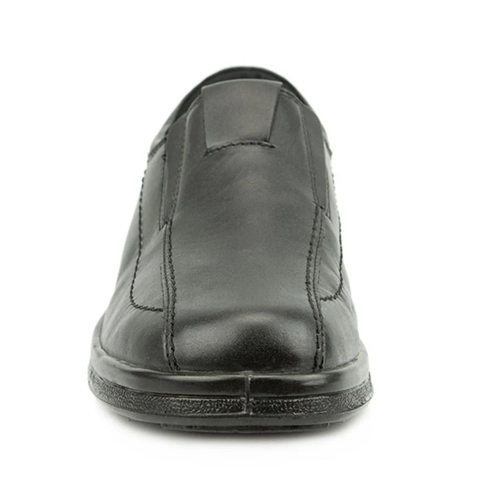 Leather Slip On Shoes - RAJ1801 / 145 886 - Black - Image 6