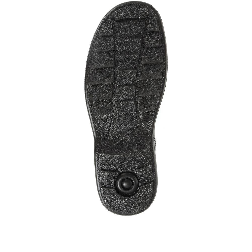 Leather Slip On Shoes - RAJ1801 / 145 886 - Black - Image 7
