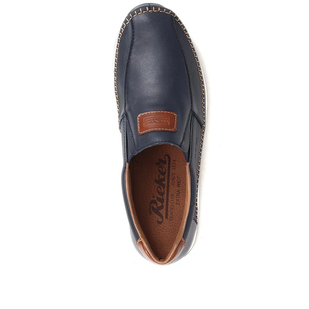 Leather Slip-On Shoes - RKR37516 / 323 369 - Navy - Image 5