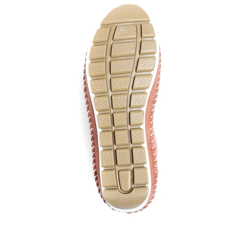 Leather Slip-On Shoes - SIMIN37001 / 323 260 - Tan - Image 5