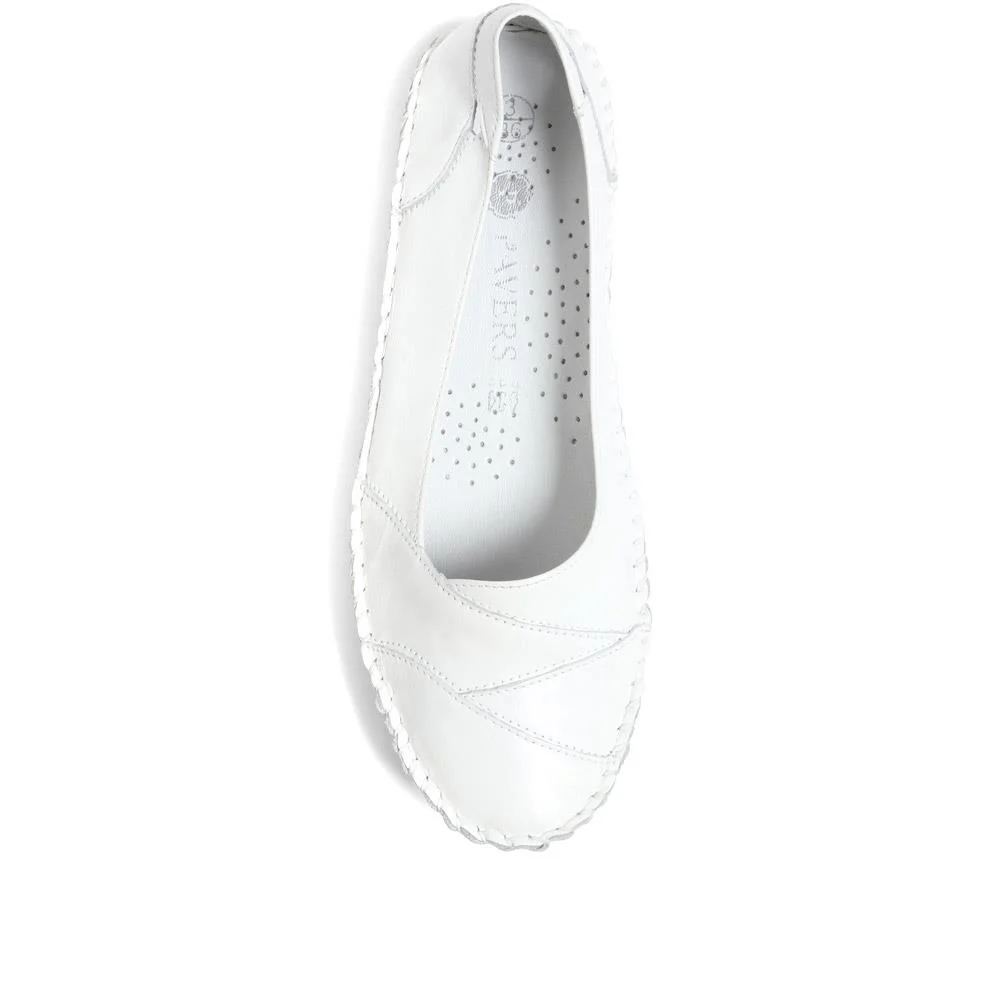 Leather Slip-On Shoes - SIMIN37001 / 323 260 - White - Image 4