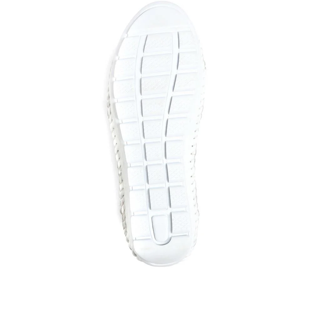 Leather Slip-On Shoes - SIMIN37001 / 323 260 - White - Image 5