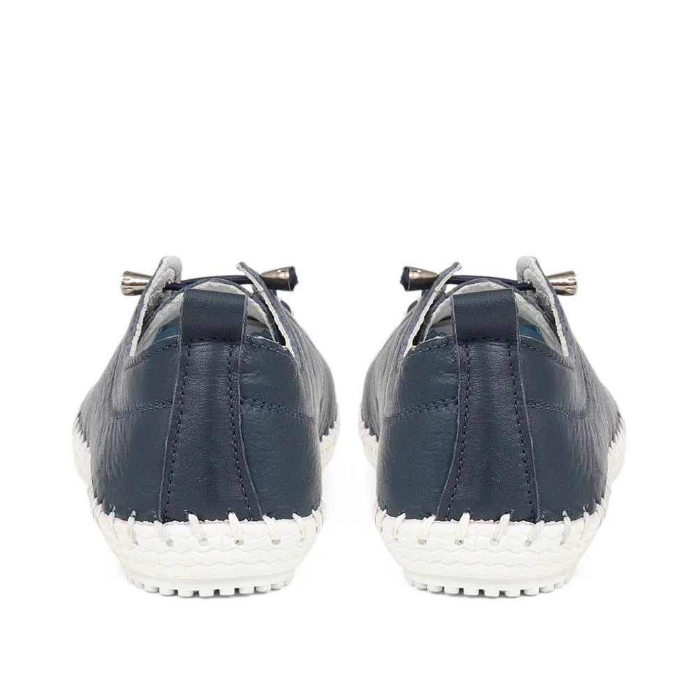 Leather Slip-On Trainers - GOKH37009 / 323 581 - Navy - Image 3