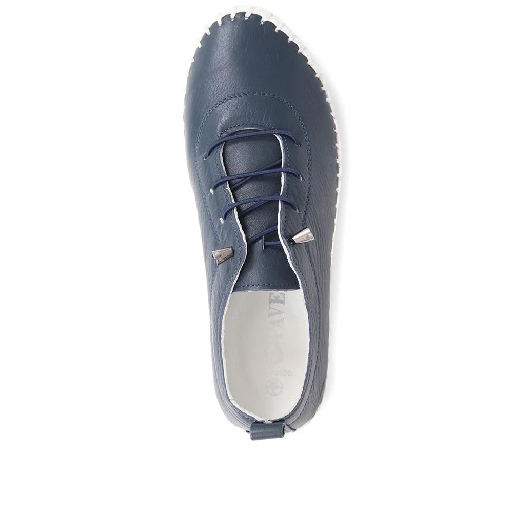 Leather Slip-On Trainers - GOKH37009 / 323 581 - Navy - Image 4