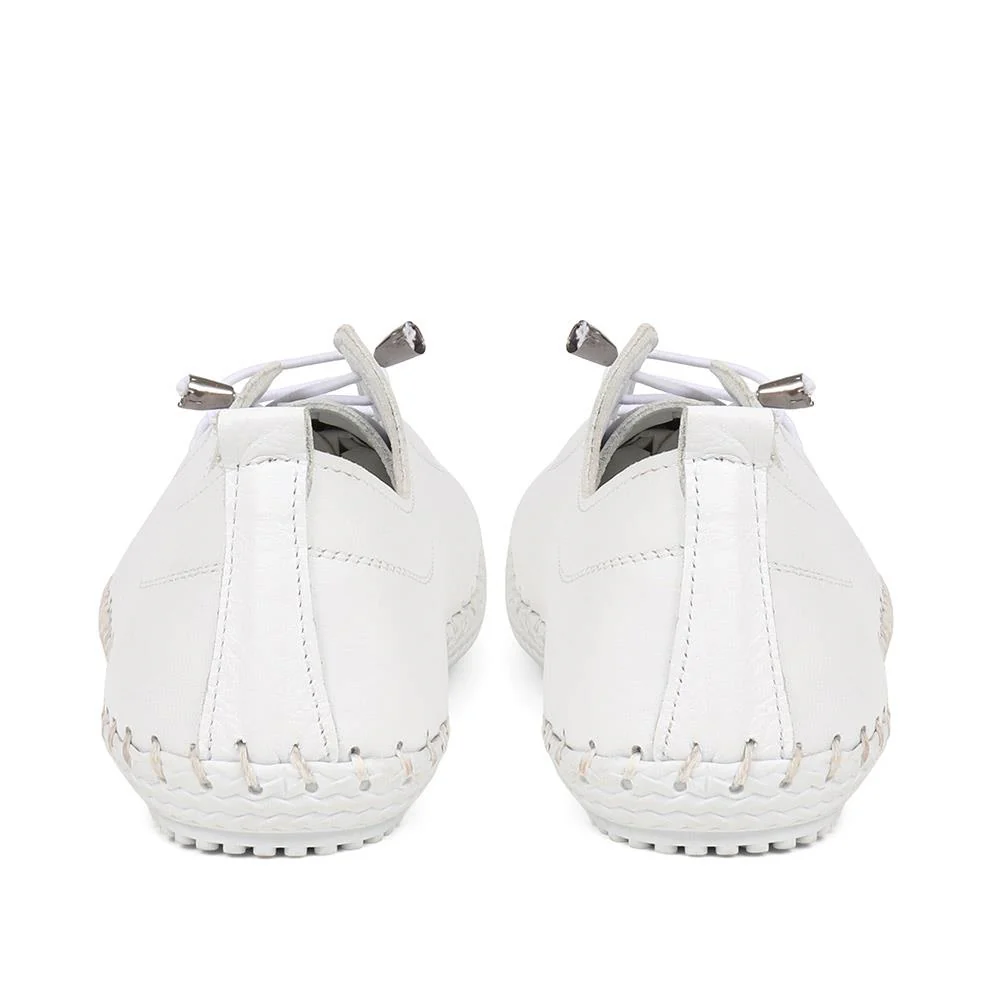 Leather Slip-On Trainers - GOKH37009 / 323 581 - White - Image 3