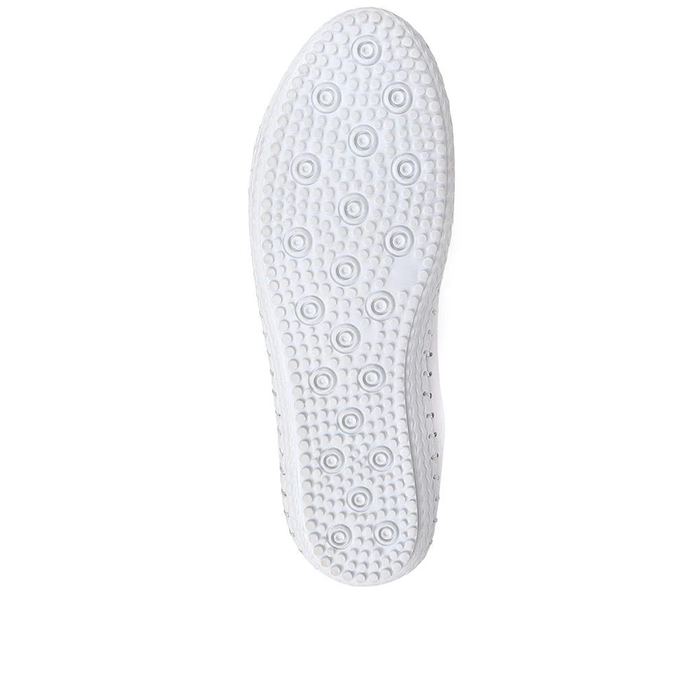 Leather Slip-On Trainers - GOKH37009 / 323 581 - White - Image 5