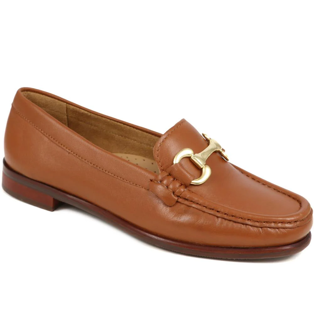 Leather Snaffle Loafers - NAP38021 / 325 129 - Tan