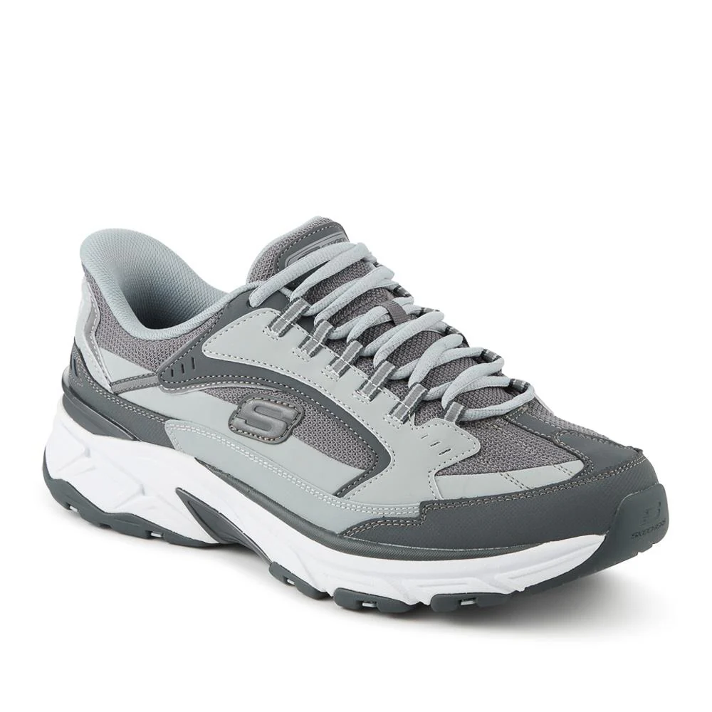 Skechers Slip-ins: Wide Fit Leather Trainers - SKE42033 / 327 740 - Grey