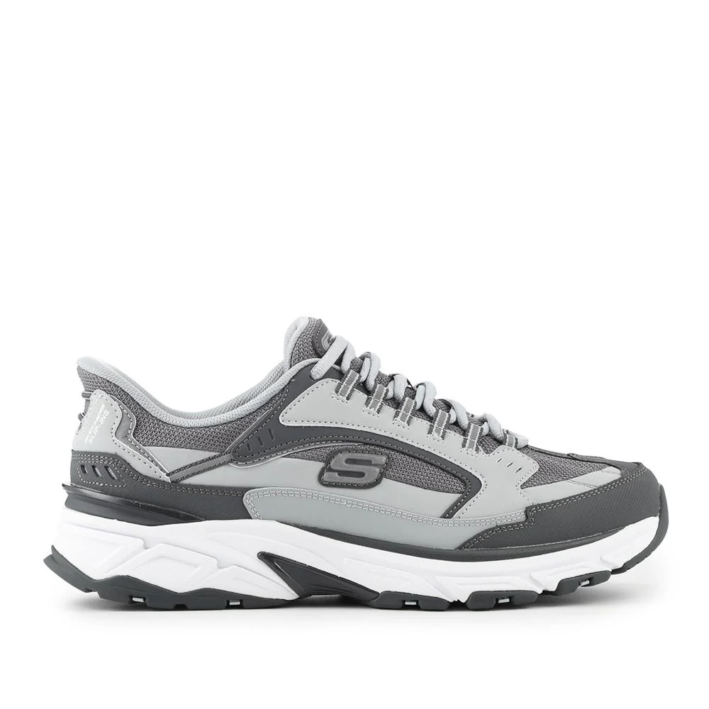 Skechers Slip-ins: Wide Fit Leather Trainers - SKE42033 / 327 740 - Grey - Image 3