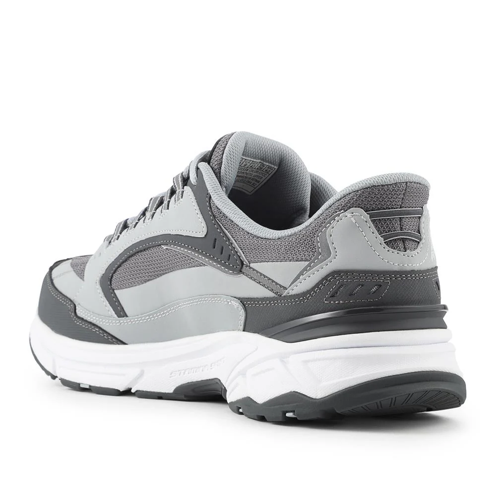Skechers Slip-ins: Wide Fit Leather Trainers - SKE42033 / 327 740 - Grey - Image 4