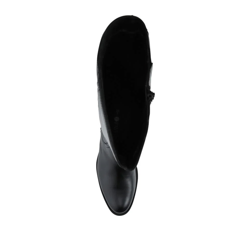 Leather Standard Calf Fit Long Boots - SAK42000 / 328 002 - Black - Image 4