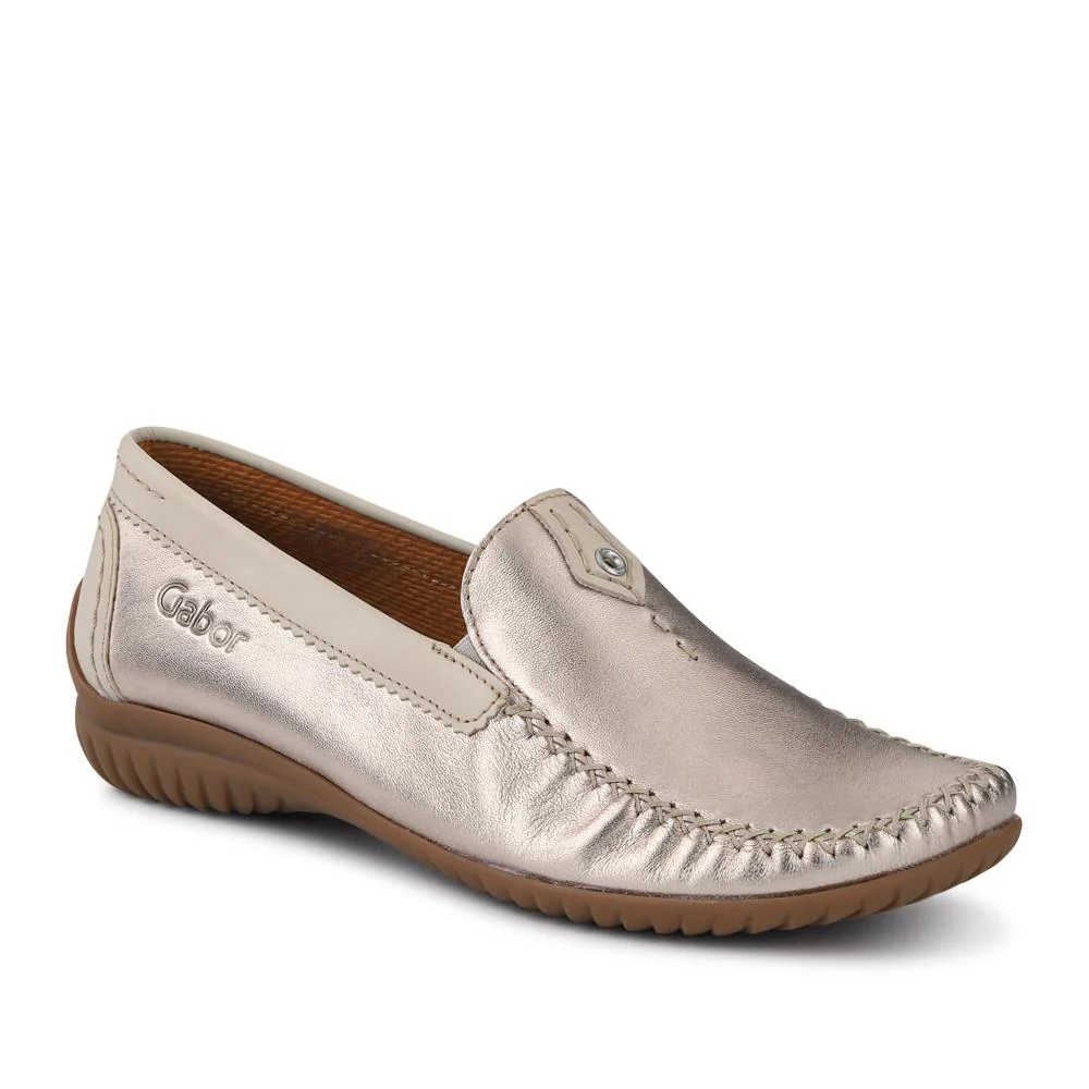 Leather Stitched-Detail Loafers - GAB41531 / 327 037 - Image 4