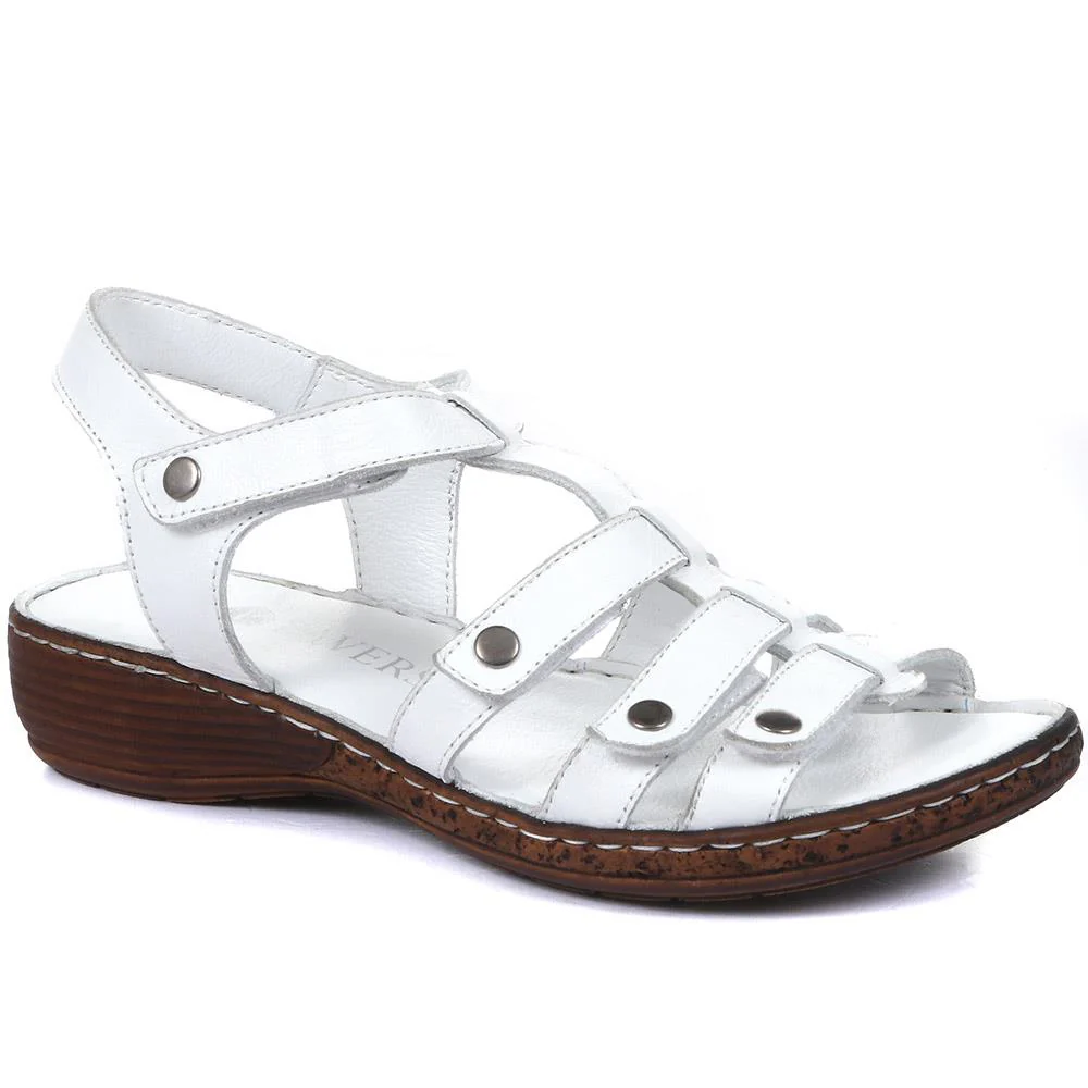 Leather T-Bar Sandals - LUCK33015 / 320 059 - Image 2