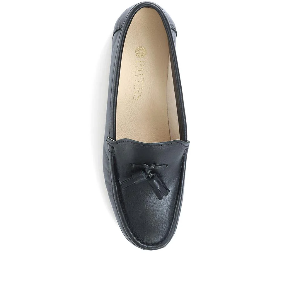 Leather Tassel Loafers - CONT25000 / 309 198 - Black - Image 4