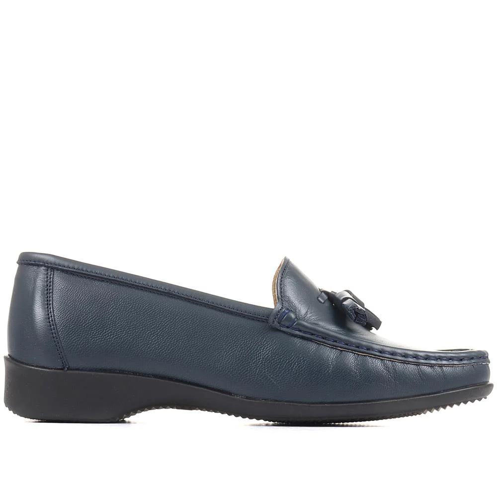 Leather Tassel Loafers - CONT25000 / 309 198 - Navy - Image 3
