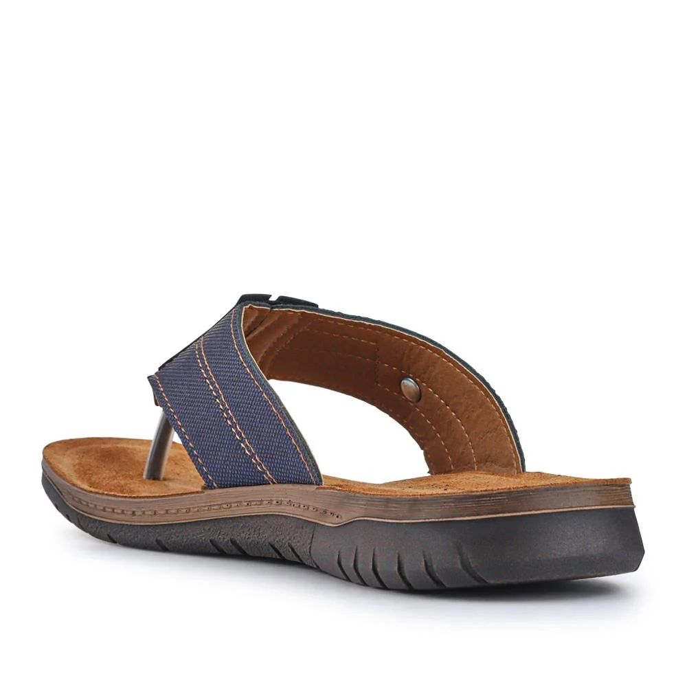 Leather Toe Post Sandals - INB41007 / 326 984 - Blue - Image 2