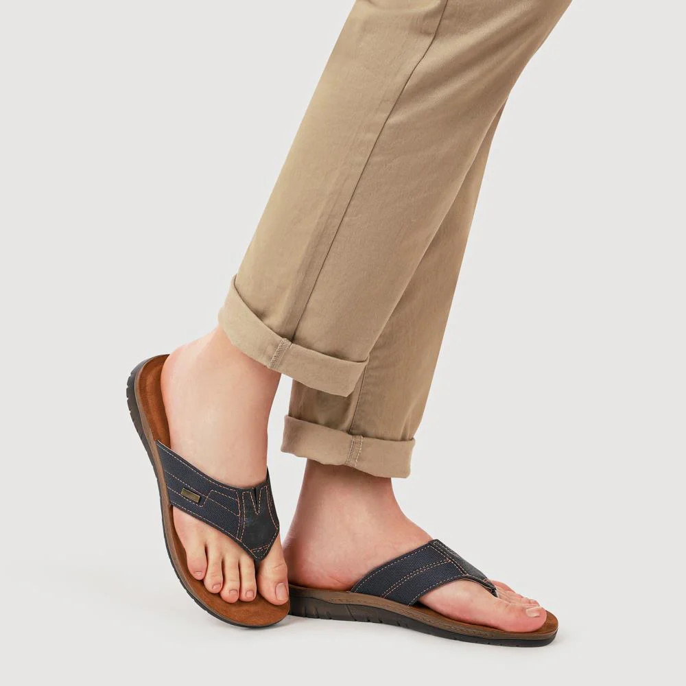 Leather Toe Post Sandals - INB41007 / 326 984 - Blue - Image 5