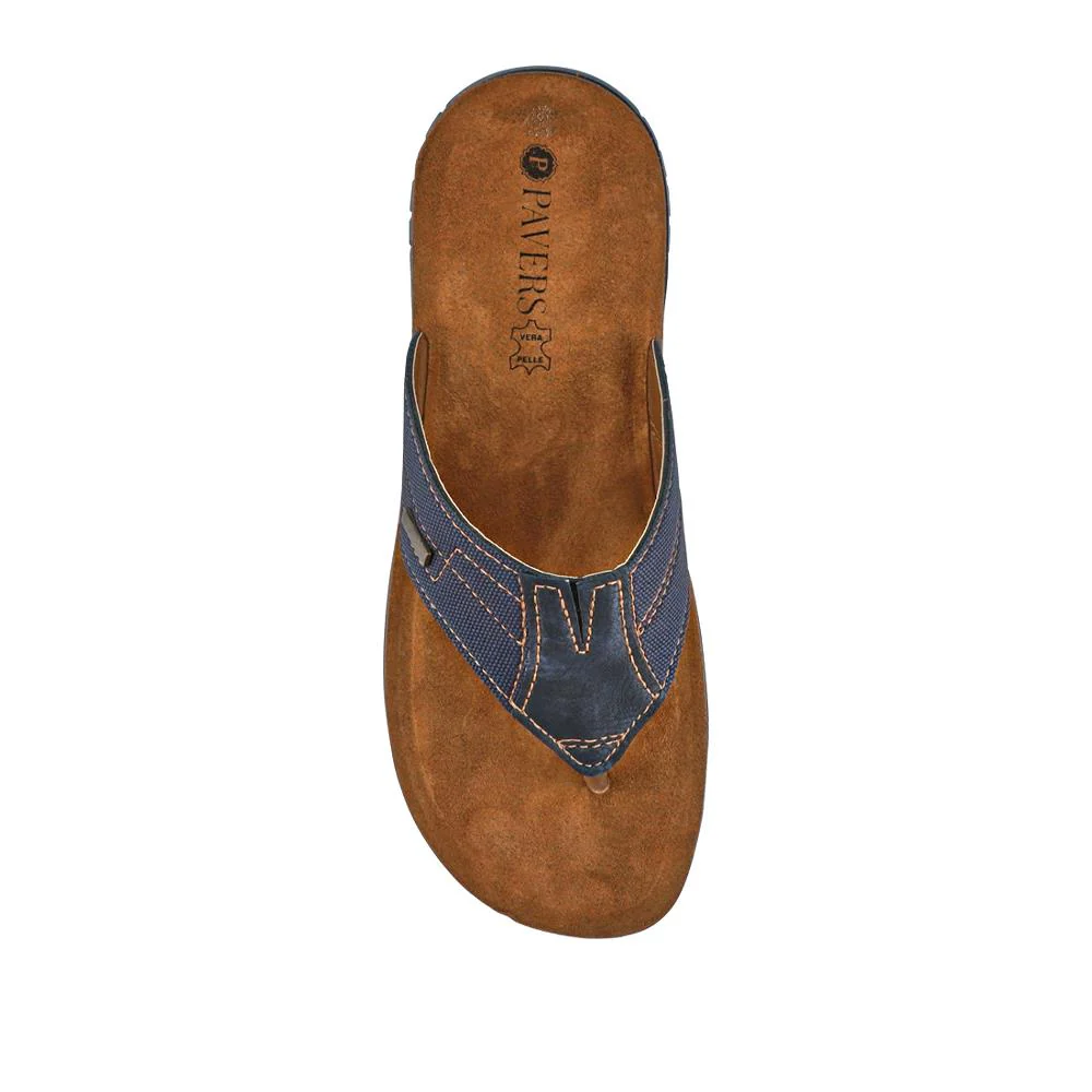 Leather Toe Post Sandals - INB41007 / 326 984 - Blue - Image 6