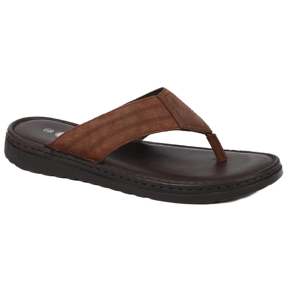 Leather Toe-Post Sandals - THEST39001 / 325 795 - Image 2