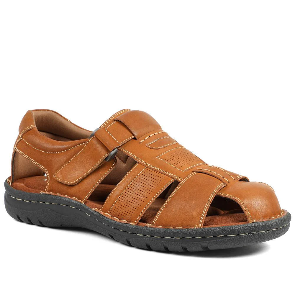 Leather Touch Fasten Fisherman Sandals - AATRA43005 / 328 928 - Image 3