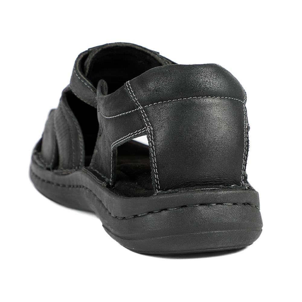 Leather Touch Fasten Fisherman Sandals - AATRA43005 / 328 928 - Black - Image 4