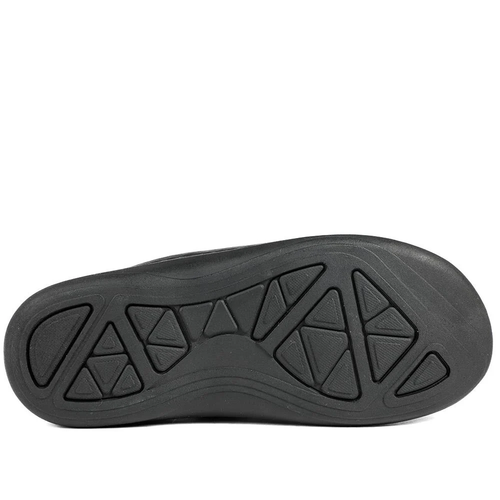 Leather Touch Fasten Fisherman Sandals - AATRA43005 / 328 928 - Black - Image 6