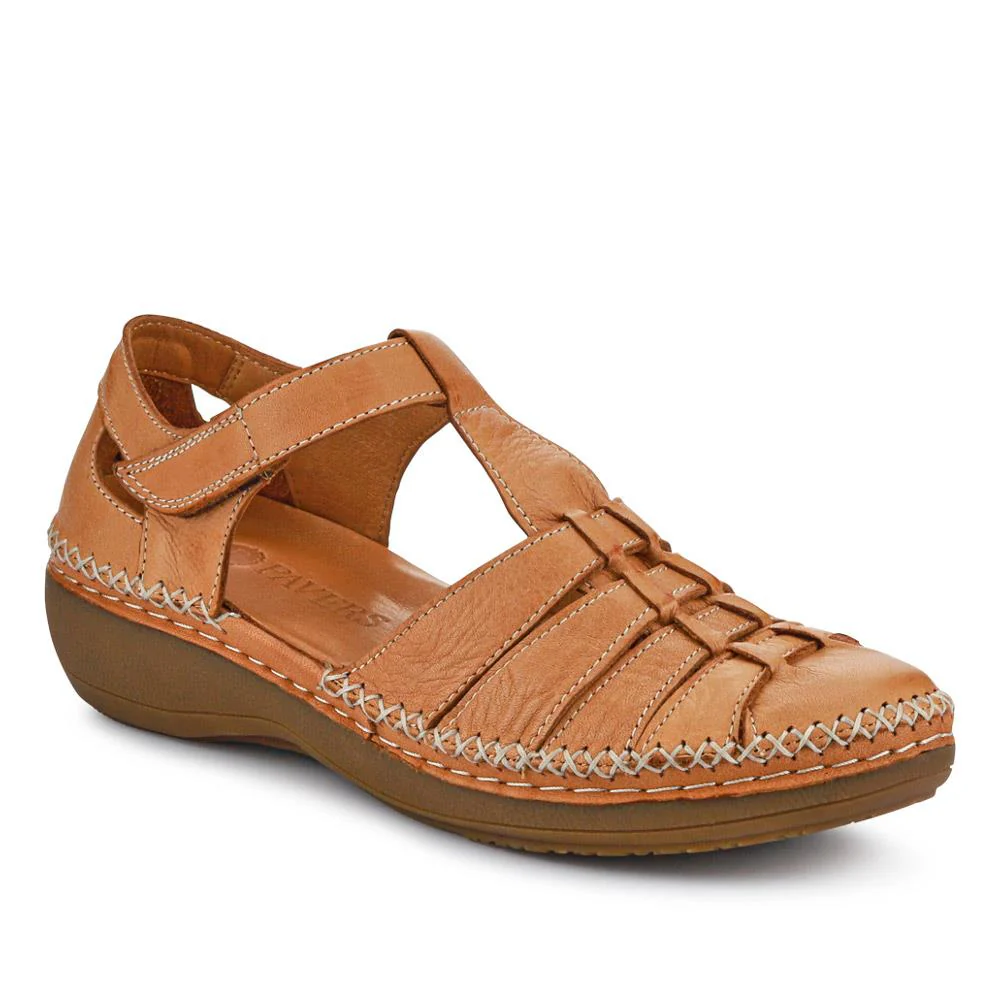 Leather Touch Fasten Mary Janes - METIN41010 / 327 208 - Brown