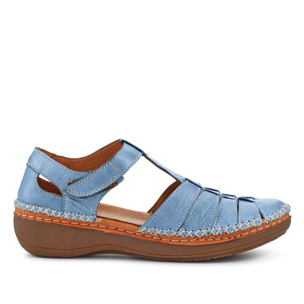 Leather Touch Fasten Mary Janes - METIN41010 / 327 208 - Blue - Image 3