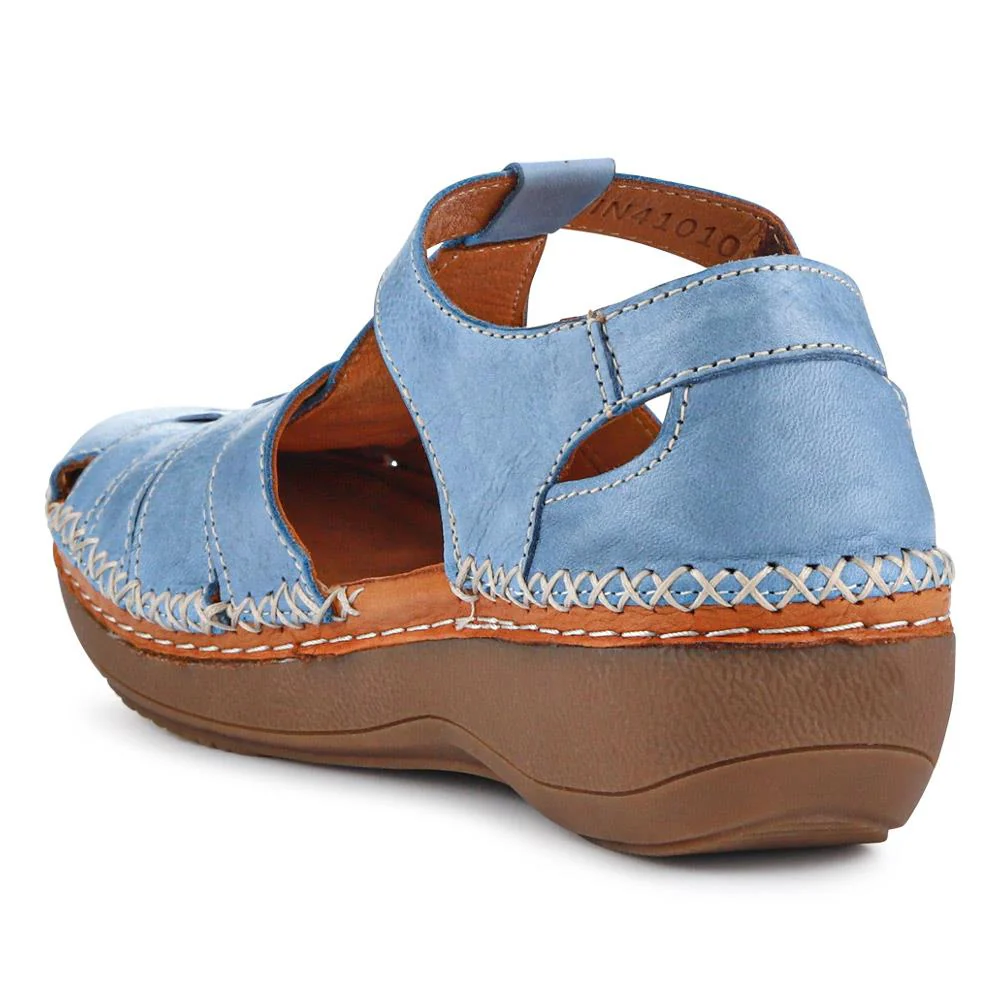 Leather Touch Fasten Mary Janes - METIN41010 / 327 208 - Blue - Image 4