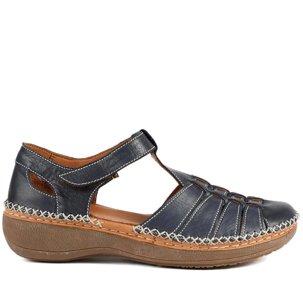Leather Touch Fasten Mary Janes - METIN41010 / 327 208 - Navy - Image 3