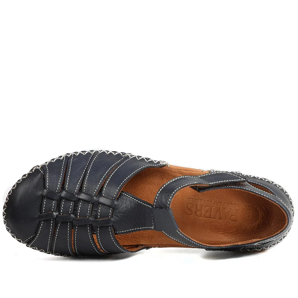 Leather Touch Fasten Mary Janes - METIN41010 / 327 208 - Navy - Image 5