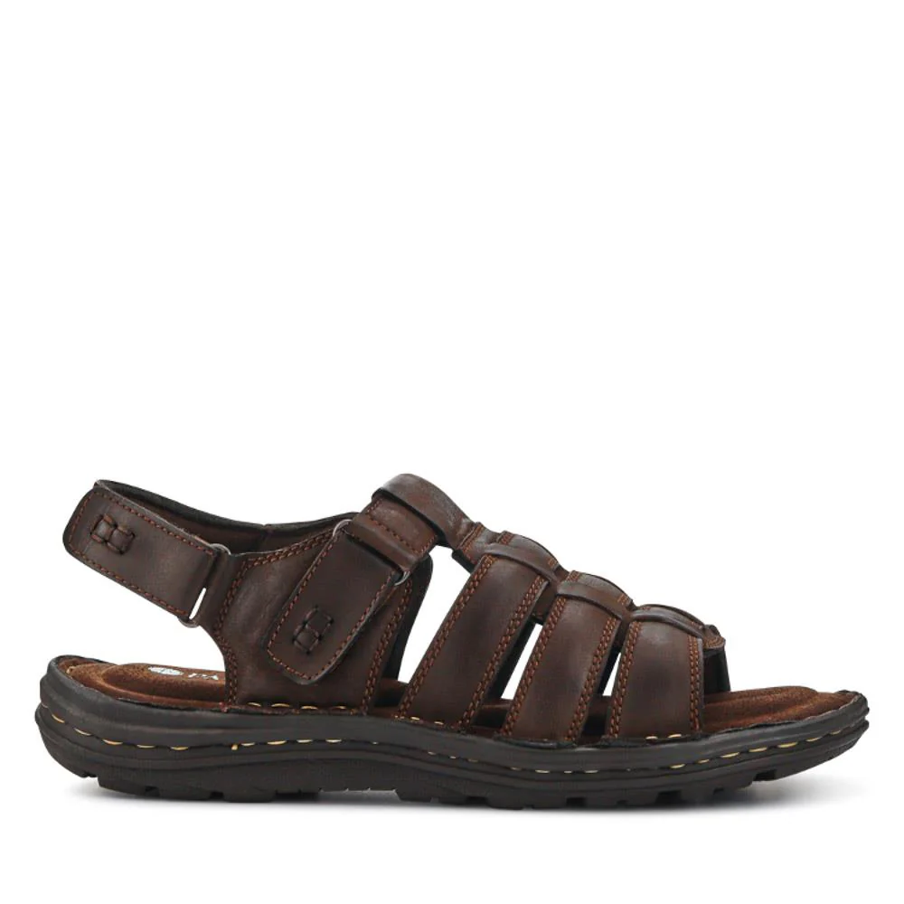 Leather Touch-Fasten Sandals - AATRA41003 / 326 947 - Brown - Image 2