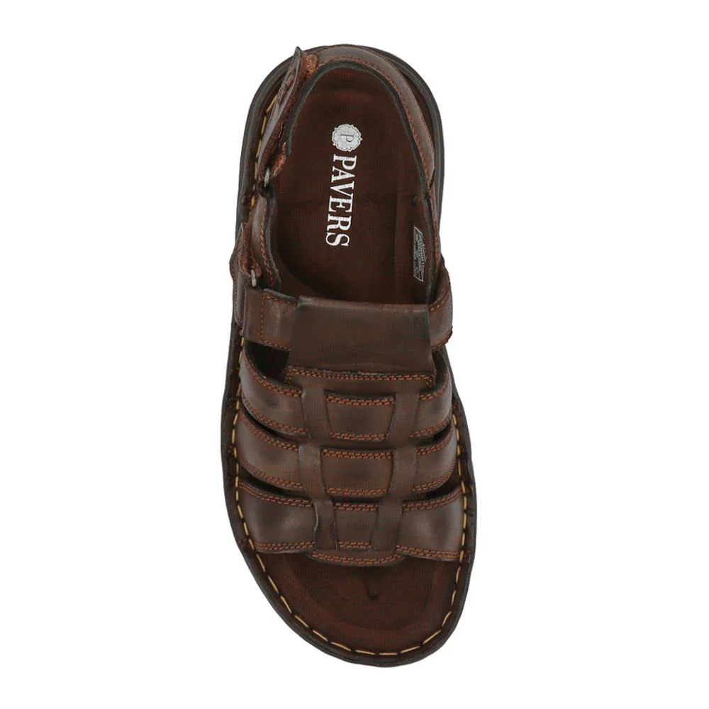 Leather Touch-Fasten Sandals - AATRA41003 / 326 947 - Brown - Image 4