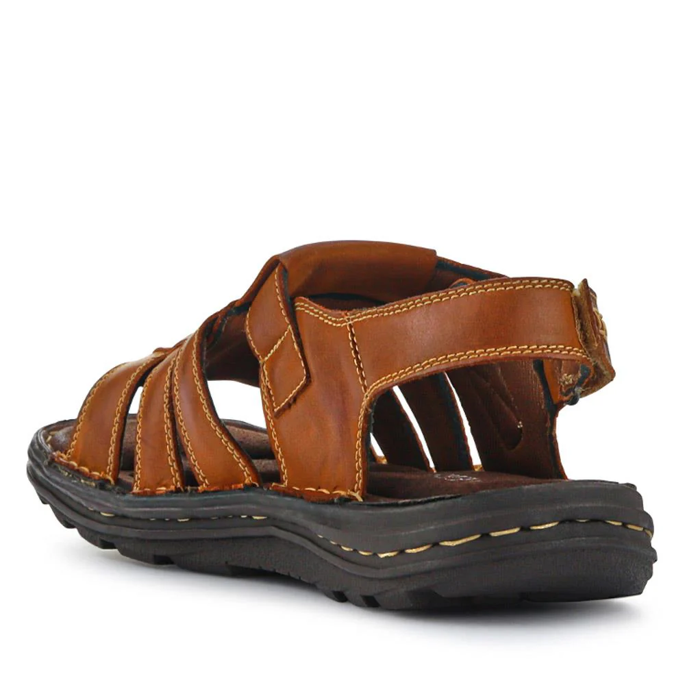 Leather Touch-Fasten Sandals - AATRA41003 / 326 947 - Tan - Image 3