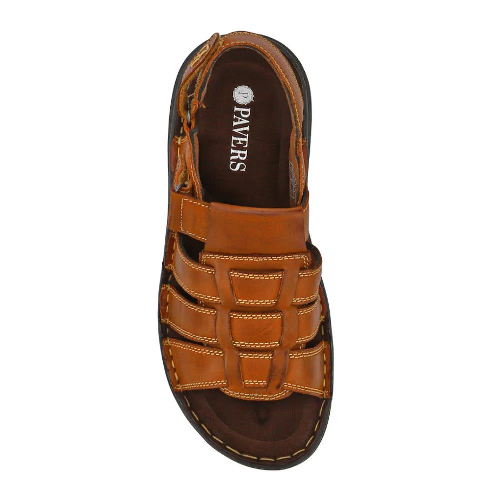 Leather Touch-Fasten Sandals - AATRA41003 / 326 947 - Tan - Image 4