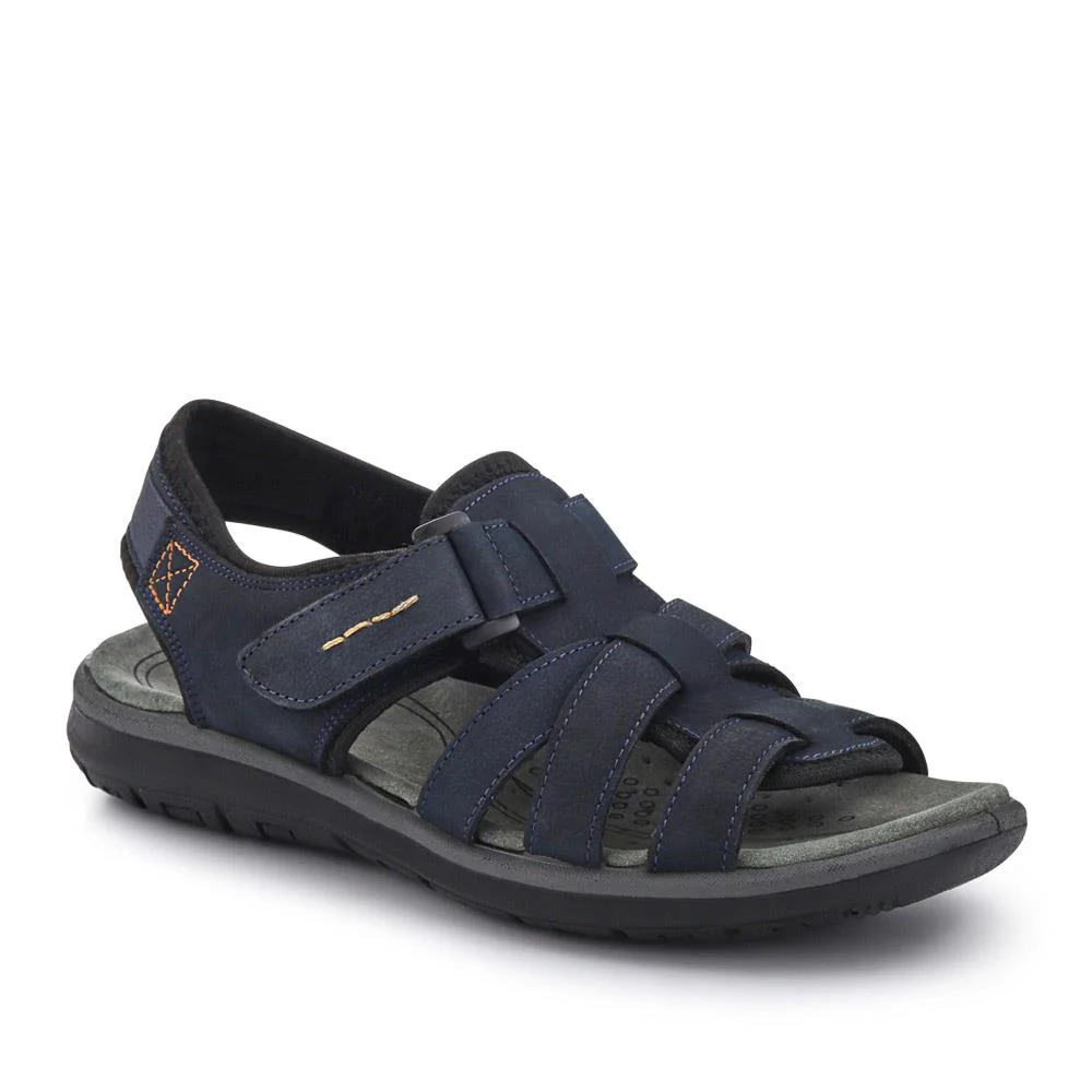 Leather Touch-Fasten Sandals - DDIN41010 / 327 397 - Navy