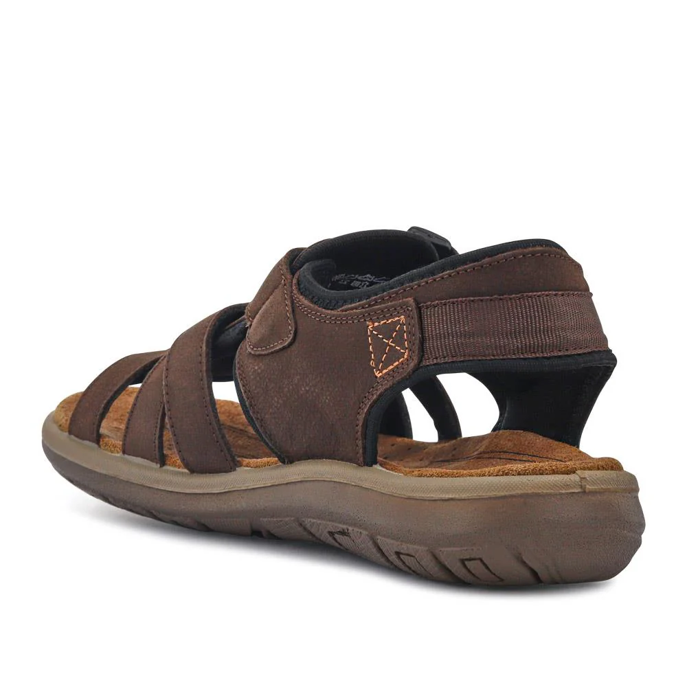 Leather Touch-Fasten Sandals - DDIN41010 / 327 397 - Brown - Image 4