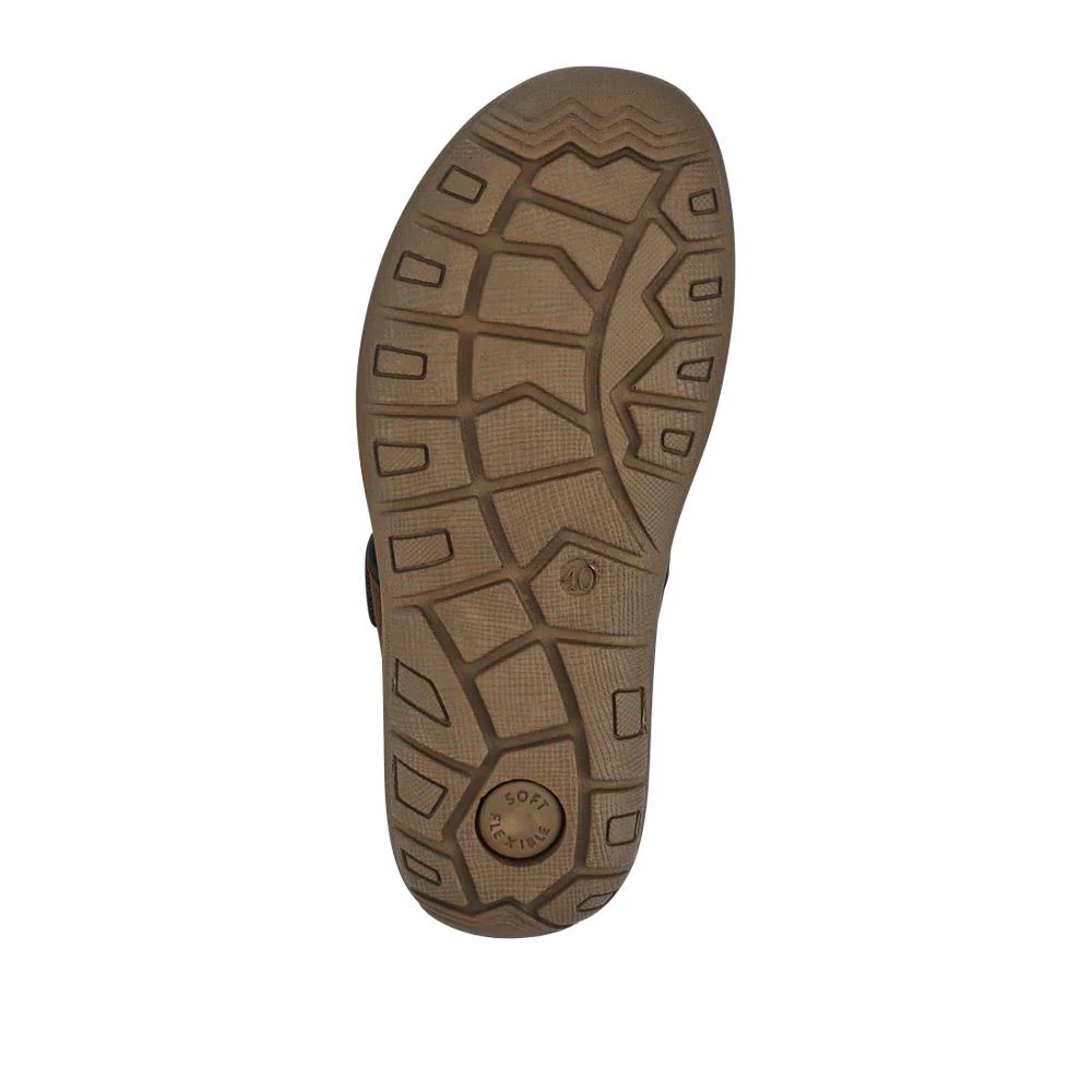Leather Touch-Fasten Sandals - DDIN41010 / 327 397 - Brown - Image 7